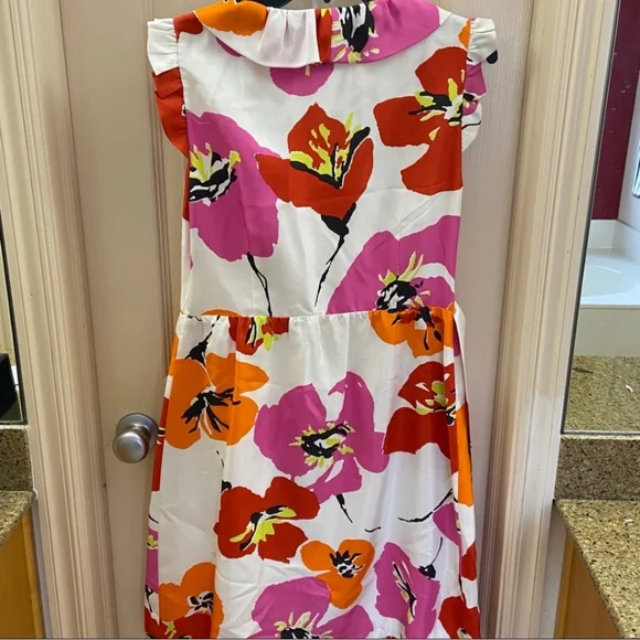 Kate Spade Silk Aubrey Floral Wrap Dress - Picture 2 of 3